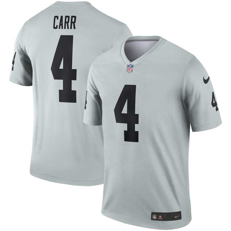 Nike Raiders 4 Derek Carr Gray Inverted Legend Jersey Dzhi,We sell and wholesale Nike Raiders 4 Derek Carr Gray Inverted Legend Jersey Dzhi on line form chian!